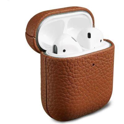 Accezz Echt Lederen Case AirPods 1 / 2 - Cognac (Ladecase Hülle), Kopfhörertasche + Schutzhülle, Braun Accezz Echt Lederen Case AirPods 1 / 2 - Cognac (Ladecase Hülle), Kopfhörertasche + Schutzhülle, Braun