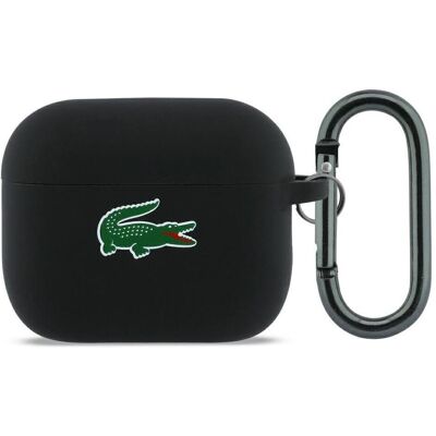 Lacoste Case Silicone Croc Logo AirPods Pro 3 black (Kopfhörer Hülle), Kopfhörertasche + Schutzhülle, Schwarz Lacoste Case Silicone Croc Logo AirPods Pro 3 black (Kopfhörer Hülle), Kopfhörertasche + Schutzhülle, Schwarz