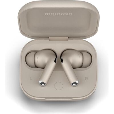 Motorola Kabellose Ohrhörer mit aktiver Geräuschunterdrückung, Bose Sound, Spatial Dolby Atmos, 38 Std. (ANC, 38 h, Kabellos), Kopfhörer, Beige Motorola Kabellose Ohrhörer mit aktiver Geräuschunterdrückung, Bose Sound, Spatial Dolby Atmos, 38 Std. (ANC, 38 h, Kabellos), Kopfhörer, Beige