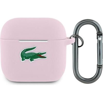 Lacoste LCA4SLOI AirPods 4 cover pink Silicone Croc Logo (Kopfhörer Hülle), Kopfhörertasche + Schutzhülle, Pink Lacoste LCA4SLOI AirPods 4 cover pink Silicone Croc Logo (Kopfhörer Hülle), Kopfhörertasche + Schutzhülle, Pink