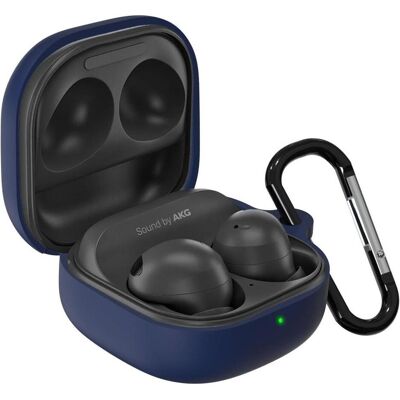 Screenguard Samsung Galaxy Buds2 Pro Liquid Silicone Case Hülle mit Karabiner (Ladecase Hülle), Kopfhörertasche + Schutzhülle, Blau Screenguard Samsung Galaxy Buds2 Pro Liquid Silicone Case Hülle mit Karabiner (Ladecase Hülle), Kopfhörertasche + Schutzhülle, Blau