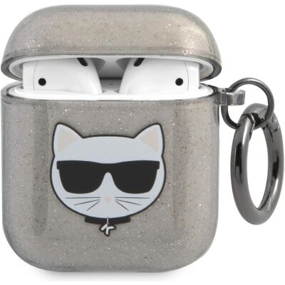 Karl Lagerfeld AirPods Cover - Choupette Glitter - Schwarz Karl Lagerfeld AirPods Cover - Choupette Glitter - Schwarz
