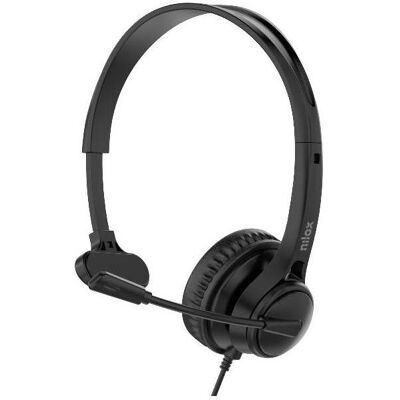 Nilox =>>HEADPHONES MONO ENC USB-C/USB-A (Kabelgebunden, USB-A, USB-C), Office Headset, Schwarz Nilox =>>HEADPHONES MONO ENC USB-C/USB-A (Kabelgebunden, USB-A, USB-C), Office Headset, Schwarz