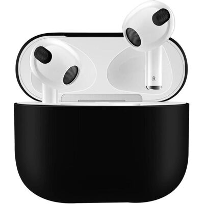 Screenguard Apple AirPods (2021) Liquid Silicone Case Hülle, Kopfhörertasche + Schutzhülle, Schwarz Screenguard Apple AirPods (2021) Liquid Silicone Case Hülle, Kopfhörertasche + Schutzhülle, Schwarz