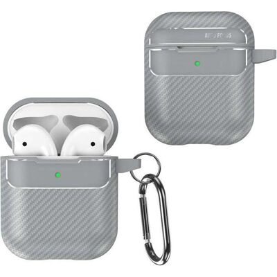 OEM Carbonhülle für Airpods / Airpods 2 grau (Kopfhörer Tasche), Kopfhörertasche + Schutzhülle, Grau OEM Carbonhülle für Airpods / Airpods 2 grau (Kopfhörer Tasche), Kopfhörertasche + Schutzhülle, Grau