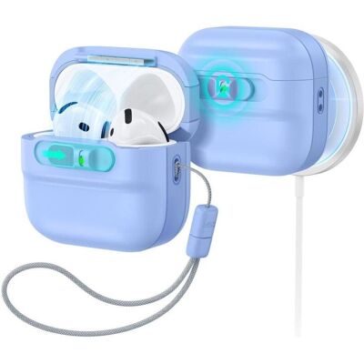 ESR Pulse Halolock Magsafe Apple Airpods 4 / 5 Light Blue (Kopfhörer Hülle), Kopfhörertasche + Schutzhülle, Blau ESR Pulse Halolock Magsafe Apple Airpods 4 / 5 Light Blue (Kopfhörer Hülle), Kopfhörertasche + Schutzhülle, Blau