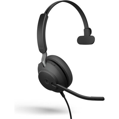 GN Netcom JABRA Evolve2 40 SE MS Mono USB C/A (Kabelgebunden, USB-C, Microsoft Teams), Office Headset, Schwarz GN Netcom JABRA Evolve2 40 SE MS Mono USB C/A (Kabelgebunden, USB-C, Microsoft Teams), Office Headset, Schwarz