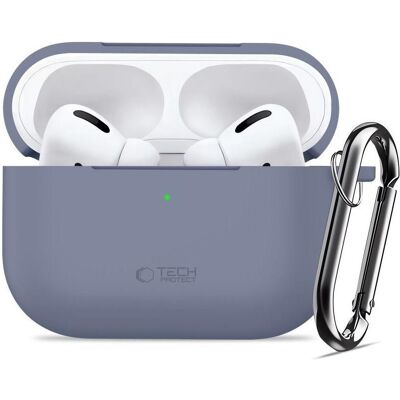 Tech-Protect Silikon-Halterung Apple Airpods Pro 3 Babyblau (Kopfhörer Hülle), Kopfhörertasche + Schutzhülle, Blau Tech-Protect Silikon-Halterung Apple Airpods Pro 3 Babyblau (Kopfhörer Hülle), Kopfhörertasche + Schutzhülle, Blau