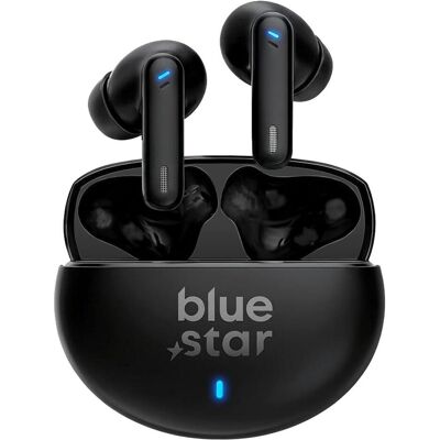 BlueStar Słuchawki Bluestar Słuchawki bezprzewodowe douszne Blue Star Zen ANC + ENC TX5 TWS czarne (ANC, 4 h, Kabellos), Kopfhörer, Schwarz BlueStar Słuchawki Bluestar Słuchawki bezprzewodowe douszne Blue Star Zen ANC + ENC TX5 TWS czarne (ANC, 4 h, Kabellos), Kopfhörer, Schwarz