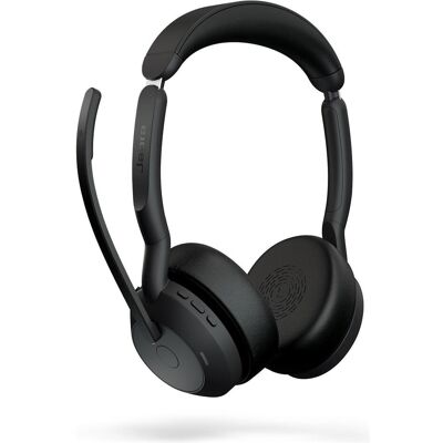 Jabra Evolve2 55 UC (Kabellos, USB-A), Office Headset, Schwarz Jabra Evolve2 55 UC (Kabellos, USB-A), Office Headset, Schwarz