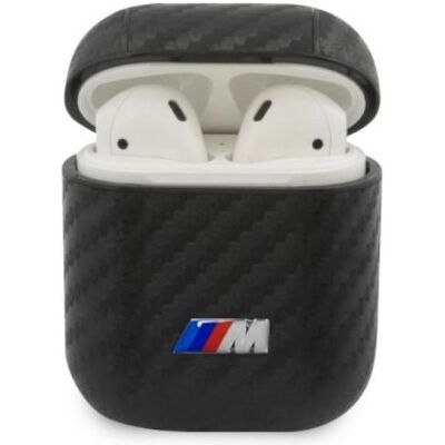 BMW BMA2WMPUCA AirPods cover czarny/black PU Carbon M Collection, Kopfhörertasche + Schutzhülle, Schwarz BMW BMA2WMPUCA AirPods cover czarny/black PU Carbon M Collection, Kopfhörertasche + Schutzhülle, Schwarz