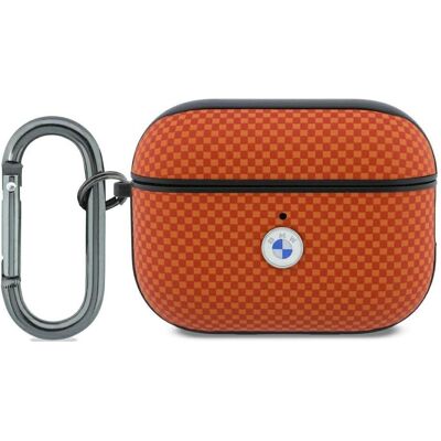 BMW Etui Textured Sign Kevlar Metal Logo do AirPods Pro 3 pomarańczowy (Kopfhörer Hülle), Kopfhörertasche + Schutzhülle, Orange BMW Etui Textured Sign Kevlar Metal Logo do AirPods Pro 3 pomarańczowy (Kopfhörer Hülle), Kopfhörertasche + Schutzhülle, Orange
