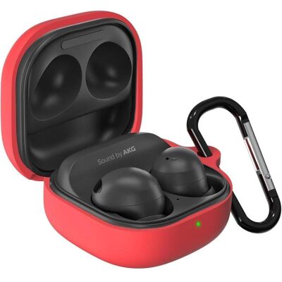 Screenguard Samsung Galaxy Buds2 Pro Liquid Silicone Case Hülle mit Karabiner (Ladecase Hülle), Kopfhörertasche + Schutzhülle, Rot Screenguard Samsung Galaxy Buds2 Pro Liquid Silicone Case Hülle mit Karabiner (Ladecase Hülle), Kopfhörertasche + Schutzhülle, Rot