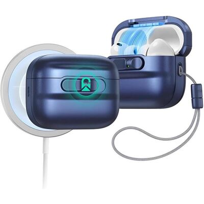 ESR - Pulse Magnetic FlickLock - Apple AirPods Pro 3 - Dark Blue (Kopfhörer Hülle), Kopfhörertasche + Schutzhülle, Blau ESR - Pulse Magnetic FlickLock - Apple AirPods Pro 3 - Dark Blue (Kopfhörer Hülle), Kopfhörertasche + Schutzhülle, Blau