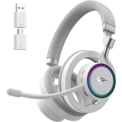 Havit Fuxi-H8 - Kabelgebundene/kabellose Gaming-Kopfhörer (weiss) (Kabelgebunden, Kabellos), Gaming Headset, Blau, Rot, Grün, Weiss Havit Fuxi-H8 - Kabelgebundene/kabellose Gaming-Kopfhörer (weiss) (Kabelgebunden, Kabellos), Gaming Headset, Blau, Rot, Grün, Weiss