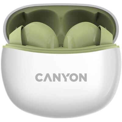 Canyon TWS-5 (Keine Geräuschunterdrückung, 7.50 h, Kabellos), Kopfhörer, Weiss, Grün Canyon TWS-5 (Keine Geräuschunterdrückung, 7.50 h, Kabellos), Kopfhörer, Weiss, Grün