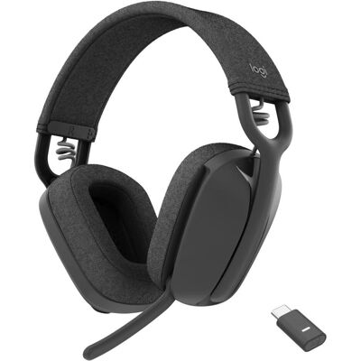Logitech Zone Vibe (Kabellos, USB-C, Microsoft Teams), Office Headset, Grau Logitech Zone Vibe (Kabellos, USB-C, Microsoft Teams), Office Headset, Grau