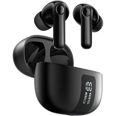 Joyroom Wireless Earphones with ANC and Smart App Control - Black (ANC, 7 h, Kabellos), Kopfhörer, Schwarz Joyroom Wireless Earphones with ANC and Smart App Control - Black (ANC, 7 h, Kabellos), Kopfhörer, Schwarz