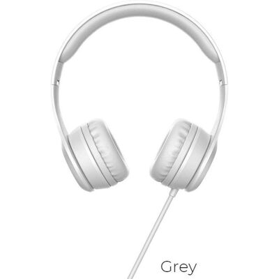 Hoco Wired headphones wire headphones Jack 3,5 mm with microphone W21 grey (Kabelgebunden), Kopfhörer, Grau Hoco Wired headphones wire headphones Jack 3,5 mm with microphone W21 grey (Kabelgebunden), Kopfhörer, Grau