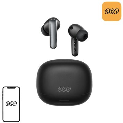 QCY Melobuds N65 kabellose Ohrhörer (schwarz) (ANC, 50 h, Kabellos), Kopfhörer, Schwarz QCY Melobuds N65 kabellose Ohrhörer (schwarz) (ANC, 50 h, Kabellos), Kopfhörer, Schwarz