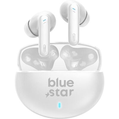 BlueStar Słuchawki Bluestar Słuchawki bezprzewodowe douszne Blue Star Zen ANC + ENC TX5 TWS białe (ANC, 4 h, Kabellos), Kopfhörer, Weiss BlueStar Słuchawki Bluestar Słuchawki bezprzewodowe douszne Blue Star Zen ANC + ENC TX5 TWS białe (ANC, 4 h, Kabellos), Kopfhörer, Weiss