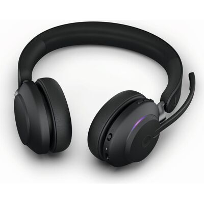 Jabra Evolve2 65 Stereo MS + Ladestation + Link 380c schwarz (Kabellos, USB-C, Microsoft Teams), Office Headset, Schwarz Jabra Evolve2 65 Stereo MS + Ladestation + Link 380c schwarz (Kabellos, USB-C, Microsoft Teams), Office Headset, Schwarz