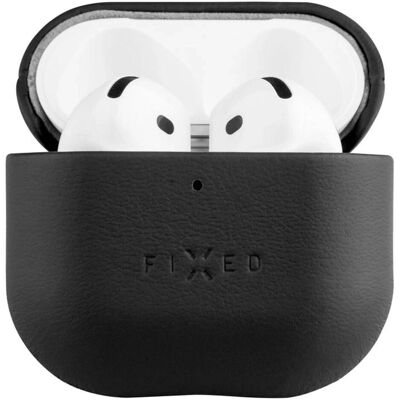 Fixed PodsLeather Lederhülle für Apple AirPods 4 Schwarz, Kopfhörertasche + Schutzhülle, Schwarz Fixed PodsLeather Lederhülle für Apple AirPods 4 Schwarz, Kopfhörertasche + Schutzhülle, Schwarz
