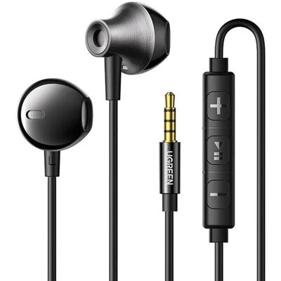 Ugreen Przewodowe słuchawki 3.5mm EP106 (czarny) (Kabelgebunden), Kopfhörer, Schwarz Ugreen Przewodowe słuchawki 3.5mm EP106 (czarny) (Kabelgebunden), Kopfhörer, Schwarz