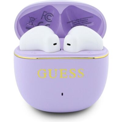 Guess Gold Line Glänzende Klassiker Logo TWS Kabellose Ohrhörer Lila (16 h, Kabellos), Kopfhörer, Violett Guess Gold Line Glänzende Klassiker Logo TWS Kabellose Ohrhörer Lila (16 h, Kabellos), Kopfhörer, Violett