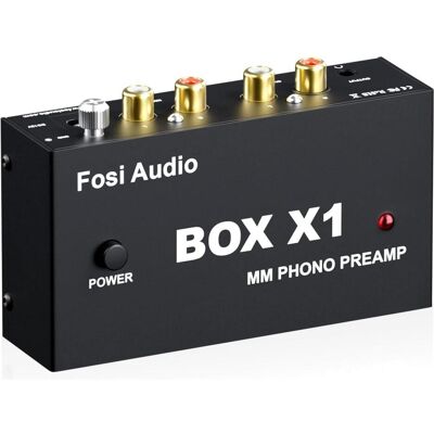 Fosi Audio Box X1, Phono Vorverstärker, Schwarz Fosi Audio Box X1, Phono Vorverstärker, Schwarz