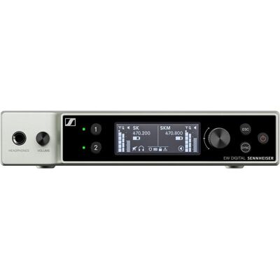Sennheiser EW-DX EM 2 Q1-9 twee kanaals ontvanger (470.2 - 550 MHz), Beamer Halterung, Silber, Schwarz Sennheiser EW-DX EM 2 Q1-9 twee kanaals ontvanger (470.2 - 550 MHz), Beamer Halterung, Silber, Schwarz
