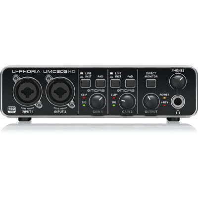 Behringer UMC202HD (USB), Audio Interface, Schwarz Behringer UMC202HD (USB), Audio Interface, Schwarz