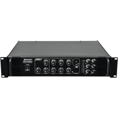 Omnitronic MPVZ250.6 Mischverstärker, Stereoverstärker, Schwarz Omnitronic MPVZ250.6 Mischverstärker, Stereoverstärker, Schwarz