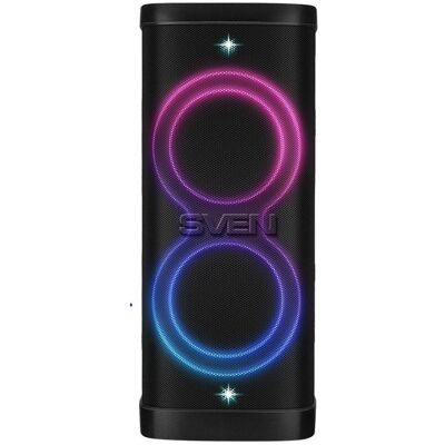 Sven Głośnik PS-1250 głośnik przenośny czarny 300W Bluetooth TWS FM USB microSD IPX4 (30 h), Bluetooth Lautsprecher, Schwarz Sven Głośnik PS-1250 głośnik przenośny czarny 300W Bluetooth TWS FM USB microSD IPX4 (30 h), Bluetooth Lautsprecher, Schwarz