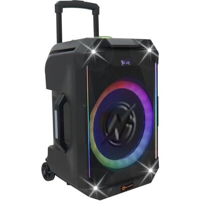 N-Gear Drahtloser Bluetooth-Lautsprecher mit Mikrofon, LED-Show und Aufnahmefunktion (Aktiv), PA Lautsprecher, Schwarz N-Gear Drahtloser Bluetooth-Lautsprecher mit Mikrofon, LED-Show und Aufnahmefunktion (Aktiv), PA Lautsprecher, Schwarz