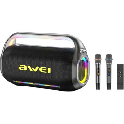 Awei Portable Wireless Speaker KT20 400W Bluetooth 5.3 with Karaoke Set Black (8 h), Bluetooth Lautsprecher, Schwarz Awei Portable Wireless Speaker KT20 400W Bluetooth 5.3 with Karaoke Set Black (8 h), Bluetooth Lautsprecher, Schwarz