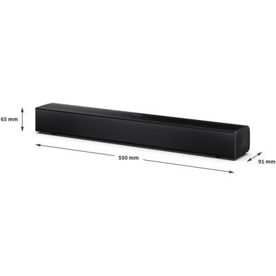 Sharp HT-SB121 (120 W, 2.0 Kanal), Soundbar, Schwarz Sharp HT-SB121 (120 W, 2.0 Kanal), Soundbar, Schwarz