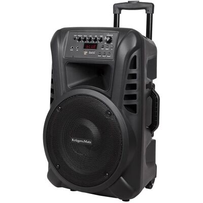 Krüger&Matz Aktive Lautsprechersäule (mit 2 UHF, SD, Bluetooth, FM, USB Funkmikrofonen) 40 Watt (Aktiv), PA Lautsprecher, Schwarz Krüger&Matz Aktive Lautsprechersäule (mit 2 UHF, SD, Bluetooth, FM, USB Funkmikrofonen) 40 Watt (Aktiv), PA Lautsprecher, Schwarz