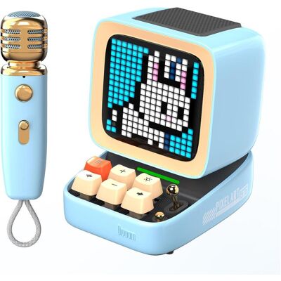 Divoom Ditoo-Mic, Bluetooth Lautsprecher, Blau Divoom Ditoo-Mic, Bluetooth Lautsprecher, Blau