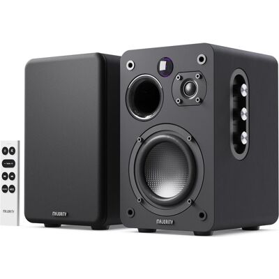 Majority D70X Aktiv Regal-Lautsprecher Black (1 Paar, 70 W), HiFi + Heimkino Lautsprecher, Schwarz Majority D70X Aktiv Regal-Lautsprecher Black (1 Paar, 70 W), HiFi + Heimkino Lautsprecher, Schwarz