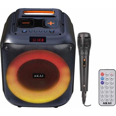 Akai ABTS-V30 Tragbarer Lautsprecher - Bluetooth, 40W, LED, RGB, Mikrofon Akai ABTS-V30 Tragbarer Lautsprecher - Bluetooth, 40W, LED, RGB, Mikrofon