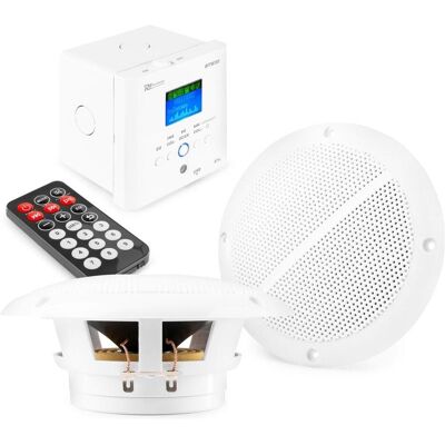 Inventum speakers plafond Bluetooth - Complete set voor o.a. badkamer, etc. - Met versterker, Bluetooth Lautsprecher, Schwarz Inventum speakers plafond Bluetooth - Complete set voor o.a. badkamer, etc. - Met versterker, Bluetooth Lautsprecher, Schwarz