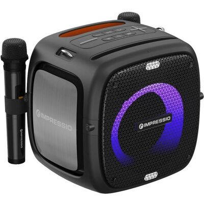 C-Tech repro Impressio Qubis, Party reproduktor, 80W, Bluetooth, SD, USB, AUX, 2x mikrofon, Bluetooth Lautsprecher, Schwarz C-Tech repro Impressio Qubis, Party reproduktor, 80W, Bluetooth, SD, USB, AUX, 2x mikrofon, Bluetooth Lautsprecher, Schwarz