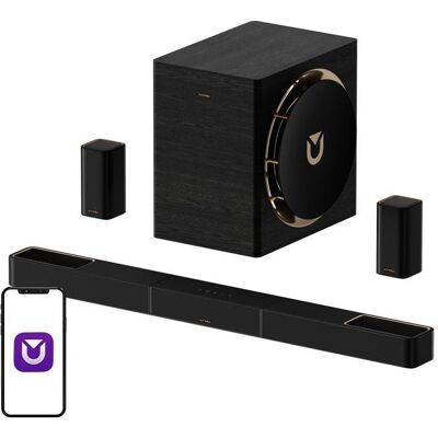 Ultimea Skywave X70 Soundbar (980 W, 7.1.4 Kanal), Soundbar, Schwarz Ultimea Skywave X70 Soundbar (980 W, 7.1.4 Kanal), Soundbar, Schwarz