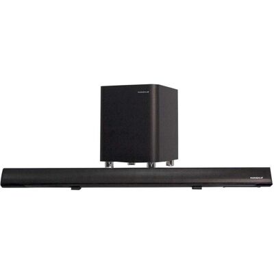Nanoxia Soundbar mit Subwoofer kabellos (120 W, 2.1 Kanal), Schwarz Nanoxia Soundbar mit Subwoofer kabellos (120 W, 2.1 Kanal), Schwarz