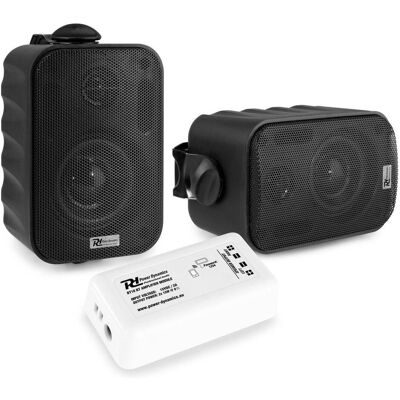 Power Dynamics Aussenlautsprecher - BT10 -Verstärker mit Bluetooth und 3 " schwarzen Lautsprechern (Aktiv, 2x 15 W), PA Lautsprecher, Schwarz Power Dynamics Aussenlautsprecher - BT10 -Verstärker mit Bluetooth und 3 " schwarzen Lautsprechern (Aktiv, 2x 15 W), PA Lautsprecher, Schwarz