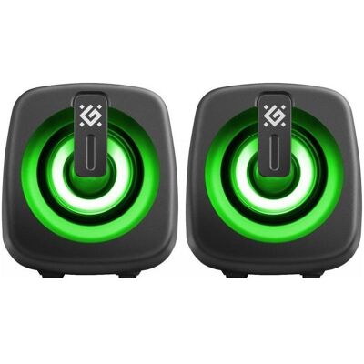 Defender GŁOŚNIKI PC J1 2.0 6W LED USB CZARNE 65961, PC Lautsprecher, Schwarz Defender GŁOŚNIKI PC J1 2.0 6W LED USB CZARNE 65961, PC Lautsprecher, Schwarz