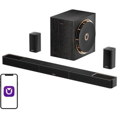 Ultimea Skywave X50 Soundbar (760 W, 5.1.4 Kanal), Soundbar, Schwarz Ultimea Skywave X50 Soundbar (760 W, 5.1.4 Kanal), Soundbar, Schwarz