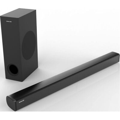 Sencor Soundbar mit kabellosem SSB-Subwoofer (160 W, 2.1 Kanal), Soundbar, Schwarz Sencor Soundbar mit kabellosem SSB-Subwoofer (160 W, 2.1 Kanal), Soundbar, Schwarz