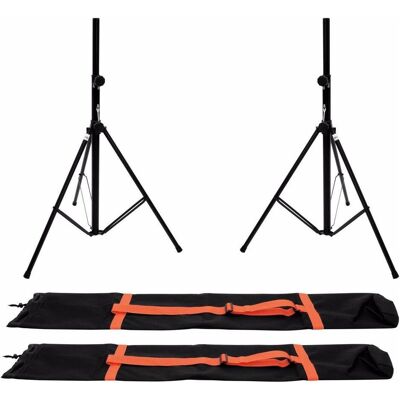 Omnitronic Set 2x BS-2 EU Boxenhochständer + 2x Tragetasche (Set, Ständer, Höhenverstellbar), Lautsprecher Ständer + Wandmontage, Schwarz Omnitronic Set 2x BS-2 EU Boxenhochständer + 2x Tragetasche (Set, Ständer, Höhenverstellbar), Lautsprecher Ständer + Wandmontage, Schwarz